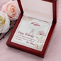 To My Daughter - Alluring Beauty Necklace with Birthday Message Card