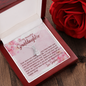 To My Granddaughter - Alluring Beauty Necklace with Message Card