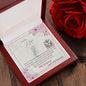 To My Wife - Alluring Beauty Necklace with Message Card & QR code for E-Card