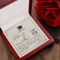 To My Daughter - Alluring Beauty Necklace with Graduation Message Card & QR code for E-Card