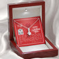 To My Wife - Alluring Beauty Necklace with V-day Message Card & QR code for E-Card