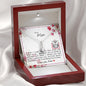 Dear Mom - Alluring Beauty Necklace with Message Card & QR code for E-Card