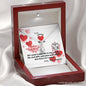 To My Lovey Wifey - Alluring Beauty Necklace with V-day Message Card & QR code for E-Card