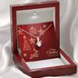 Alluring Beauty Necklace with Christmas Card - Red