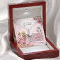 Mom To Daughter - Alluring Beauty Necklace with Message Card & QR code for E-Card