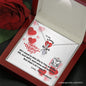 To My Lovey Wifey - Alluring Beauty Necklace with V-day Message Card & QR code for E-Card