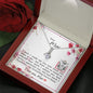 Dear Mom - Alluring Beauty Necklace with Message Card & QR code for E-Card