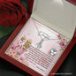 Mom To Daughter - Alluring Beauty Necklace with Message Card & QR code for E-Card