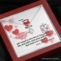 To My Lovey Wifey - Alluring Beauty Necklace with V-day Message Card & QR code for E-Card