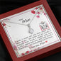 Dear Mom - Alluring Beauty Necklace with Message Card & QR code for E-Card