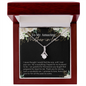Daughter To Mother In Law - Alluring Beauty Necklace with Message Card