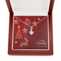 Alluring Beauty Necklace with Christmas Card - Red