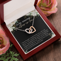 Daughter To Mother In Law - Interlocking Hearts Necklace with Message Card