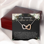 Daughter To Mother In Law - Interlocking Hearts Necklace with Message Card