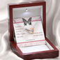 Interlocked Hearts Necklace with A Bible Verse Card - 2 Corinthians 5:17