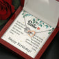 To My Bestie - Interlocking Hearts Necklace with Birthday Message Card