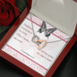 Interlocked Hearts Necklace with A Bible Verse Card - 2 Corinthians 5:17