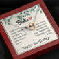 To My Bestie - Interlocking Hearts Necklace with Birthday Message Card