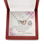 To My Wife - Interlocking Hearts Necklace with Message Card & QR code for E-Card