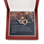To My Daughter - Interlocking Hearts Necklace with Christmas Message Card
