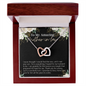 Daughter To Mother In Law - Interlocking Hearts Necklace with Message Card