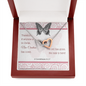 Interlocked Hearts Necklace with A Bible Verse Card - 2 Corinthians 5:17