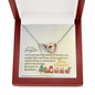 To My Daughter - Interlocking Hearts Necklace with Christmas Message Card - Santa