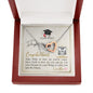 To My Daughter - Interlocking Hearts Necklace with Graduation Message Card & QR code for E-Card