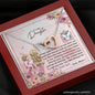 Mom To Daughter - Interlocking Hearts Necklace with Message Card & QR code for E-Card