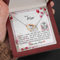 Dear Mom - Interlocking Heart Necklace with Message Card & QR code for E-Card