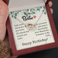 To My Bestie - Interlocking Hearts Necklace with Birthday Message Card