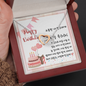 To My Friend - Interlocking Hearts Necklace with Happy Birthday Message Card In KOREAN