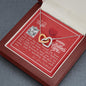 To My Wife - Interlocking Hearts Necklace with V-day Message Card & QR code for E-Card