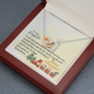 To My Daughter - Interlocking Hearts Necklace with Christmas Message Card - Santa