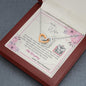 To My Wife - Interlocking Hearts Necklace with Message Card & QR code for E-Card