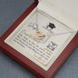 To My Daughter - Interlocking Hearts Necklace with Graduation Message Card & QR code for E-Card
