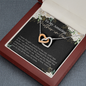 Daughter To Mother In Law - Interlocking Hearts Necklace with Message Card