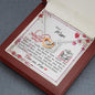 Dear Mum - Interlocking Hearts Necklace with Mother's Day Message Card & QR code for E-Card
