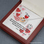 To Lovey Wifey - Interlocking Hearts Necklace with V-day Message Card & QR code for E-Card