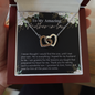 Daughter To Mother In Law - Interlocking Hearts Necklace with Message Card