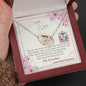 To My Wife - Interlocking Hearts Necklace with Message Card & QR code for E-Card