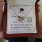 To My Daughter - Interlocking Hearts Necklace with Graduation Message Card & QR code for E-Card