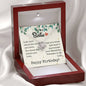 To Bestie - Love Knot Necklace with Birthday Message Card