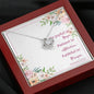 Love Knot Necklace with Bible Verse Card - Romans 12:12