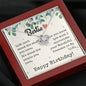 To Bestie - Love Knot Necklace with Birthday Message Card