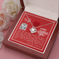 To My Wife - Love Knot Necklace with V-day Message Card & QR code for E-Card