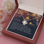 To My Daughter - Love Knot Necklace with Christmas Message Card