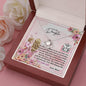 To My Daughter - Love Knot Necklace with Message Card & QR code for E-Card