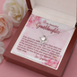 To My Granddaughter - Love Knot Necklace with Message Card