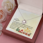 To My Daughter - Love Knot Necklace with Christmas Message Card - Santa